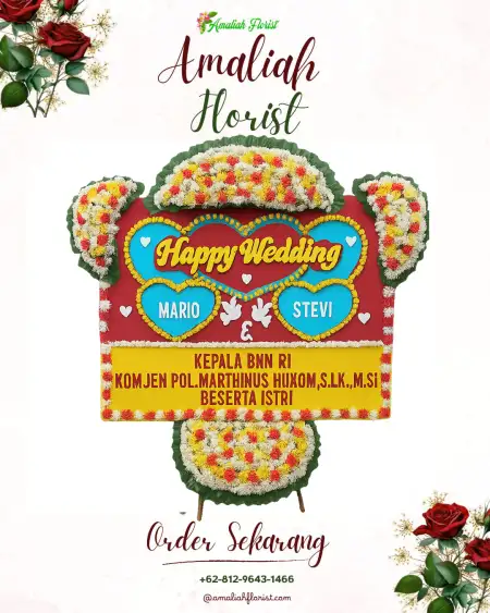 Papan Bunga Pernikahan Sumurboto